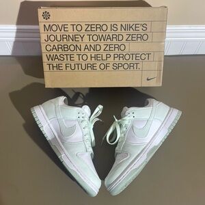 Like New Nike Dunk Low Next Nature Mint green colorway sz 7 W pastel flat sole